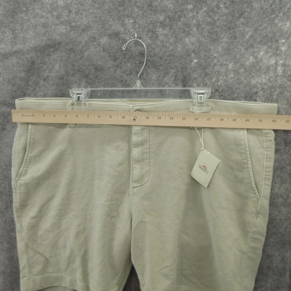 Faherty Men's Chino Shorts 42 Stone Cotton Blend Stretch Terry 7